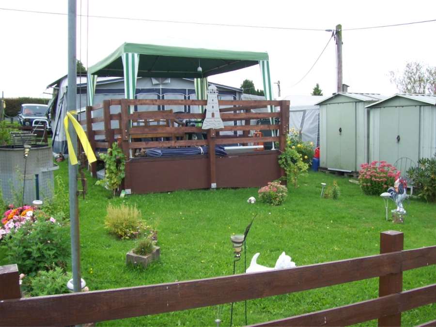 Stellplatz eines Dauercampers